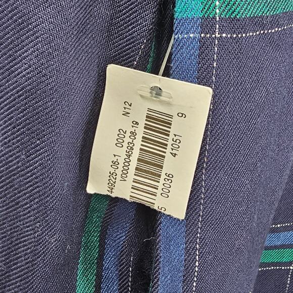 OLD NAVY Plaid Long Sleeve Button Down Tunic Top Womens Size Medium M *NWT - Picture 6 of 6